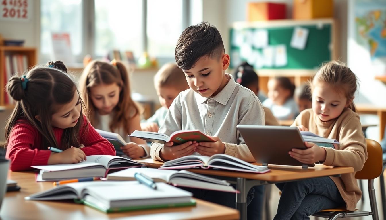 Student using a study guide to organize academic notes
